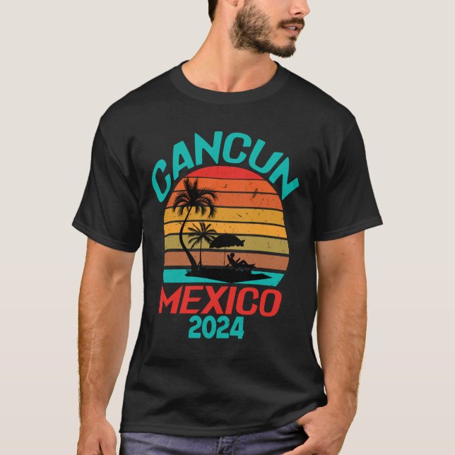 Camiseta México Vacation 2024, Cancún México 2024 Souvenir (Anverso)