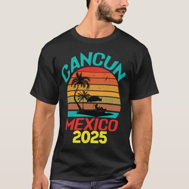 Camiseta México Vacation 2025, Cancún México 2025 Souvenir (Anverso)