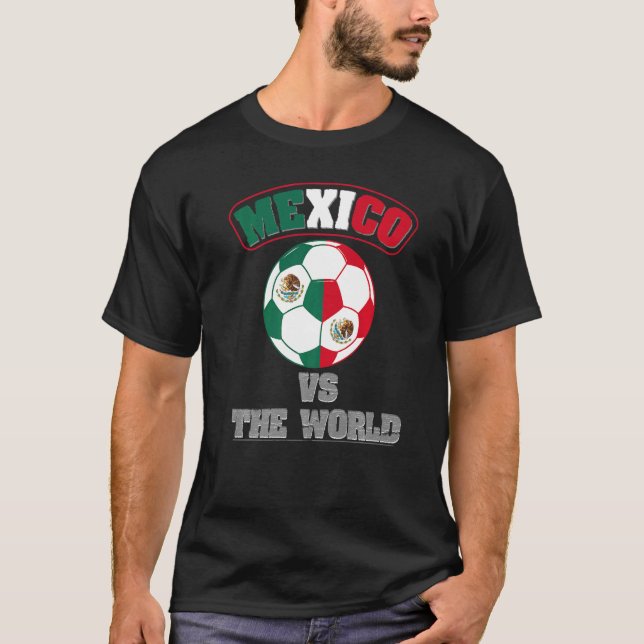 Camiseta México Vs. Fútbol Mundial Bandera Mexicana (Anverso)