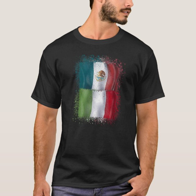 Camiseta México y Italia Amor Mexicano Italiano (Anverso)