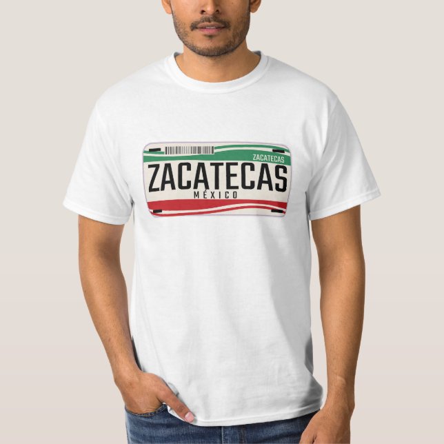 CAMISETA MÉXICO ZACATECAS CITY LISENCE PLATE (Anverso)