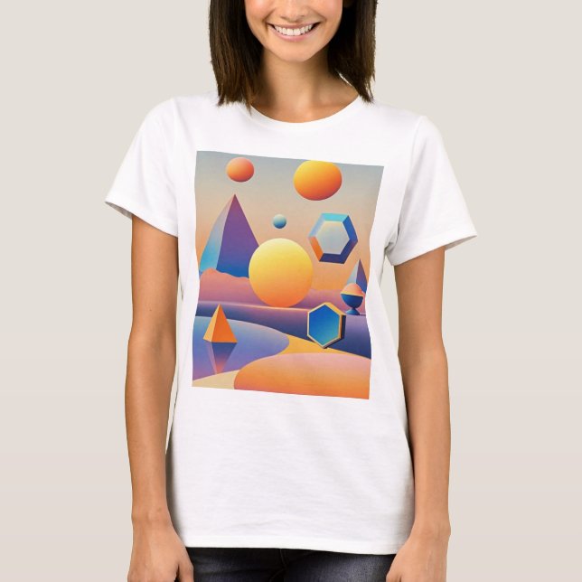 Camiseta Mezcla armoniosa de texturas, gradientes (Anverso)
