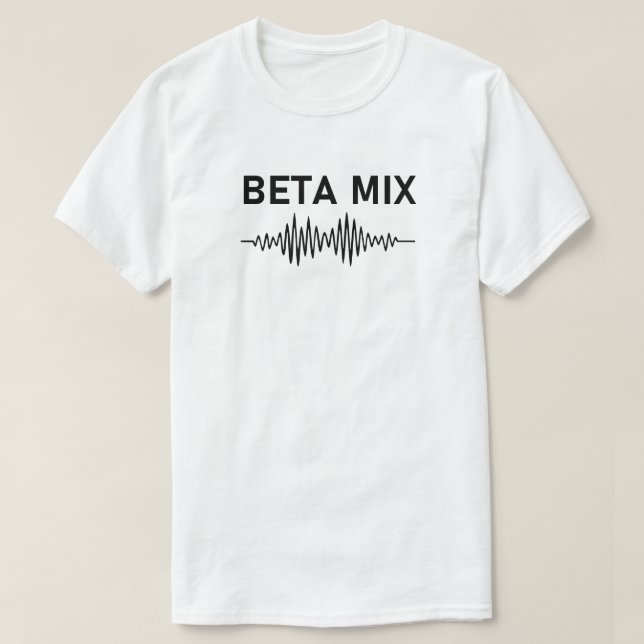 Camiseta Mezcla beta - Forma de onda de audio (Diseño del anverso)