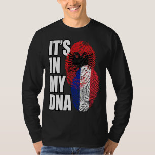 Camiseta Mezcla de ADN de Albania y Francia Bandera Patrimo