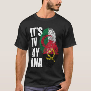 Camiseta Mezcla de ADN de bandera de herencia angolana y ar