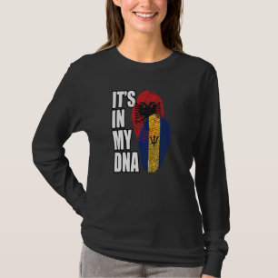 Camiseta Mezcla de ADN de Barbadense y Albanés Bandera Patr