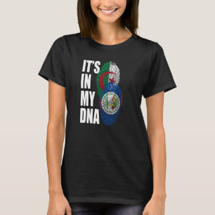Camiseta Mezcla de ADN de Belice y Argelia Bandera Patrimon