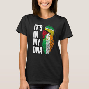 Camiseta Mezcla de ADN de irlandés y guyanés Bandera Patrim