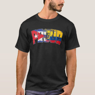 Camiseta Mezcla de ADN del patrimonio hispano cubano y ecua
