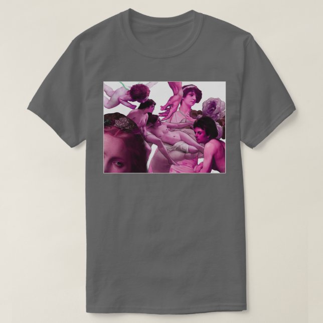 Camiseta mezcla de arte en el renacimiento rosa (Diseño del anverso)
