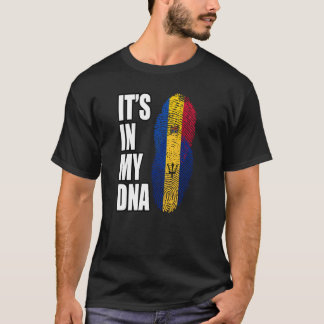 Camiseta Mezcla De Bandera Del Patrimonio De ADN De Barbado