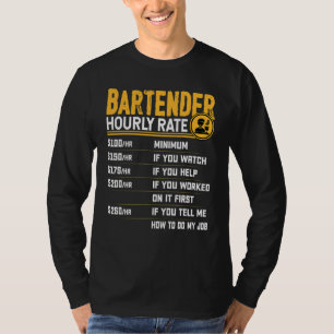Camiseta Mezcla de barras de barman por hora
