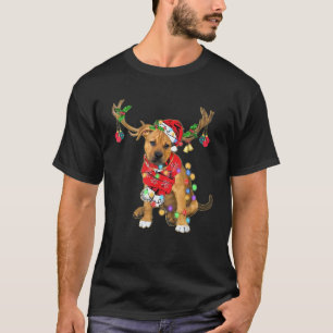 Camiseta Mezcla de boxeadores de Pitbull Navidades de renos