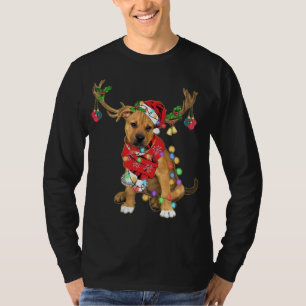 Camiseta Mezcla de boxeadores de Pitbull Navidades de renos