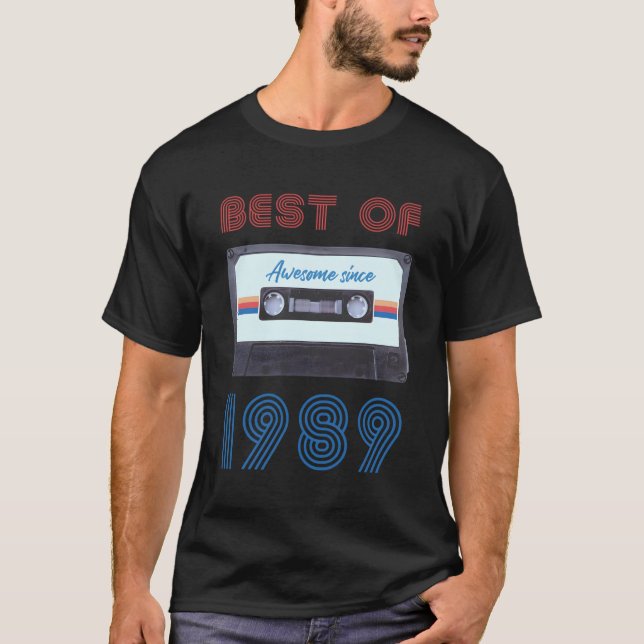 Camiseta Mezcla De Cassette 80 Retro Mejor De 1989 (Anverso)