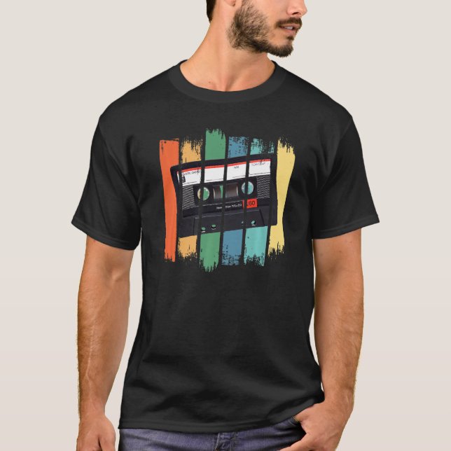 Camiseta Mezcla de cintas de cassette de cinta de estilo re (Anverso)