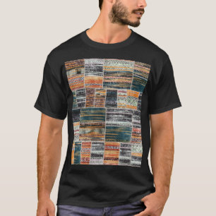Camiseta Mezcla de collage de mosaico, impresión de trama d