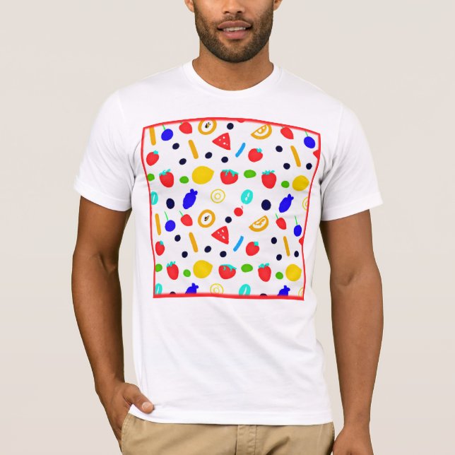Camiseta Mezcla de colores de frutas tropicales (Anverso)