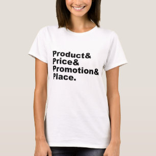 Camiseta Mezcla de Marketing Producto Precio Promoción y