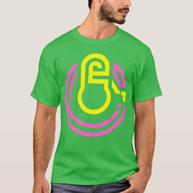Camiseta Mezcla de micrófono disco de vinilo 80s Vector 2C  (Anverso)