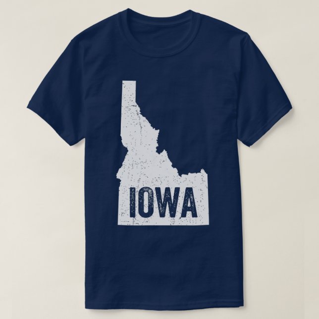 Camiseta Mezcla divertida geografía de Idaho Iowa (Diseño del anverso)