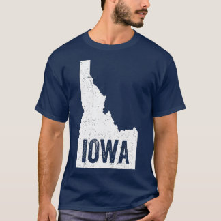 Camiseta Mezcla divertida geografía de Idaho Iowa