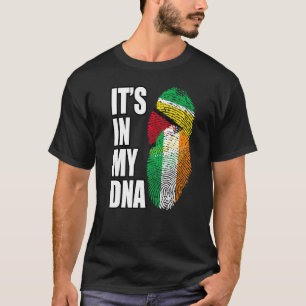 Camiseta Mezcla irlandesa y guyanesa de ADN bandera patrimo