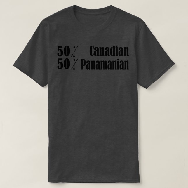 Camiseta Mezcla medio canadiense panameña (Diseño del anverso)