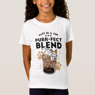 Camiseta Mezcla perfecta: arte de gato y café para amantes 