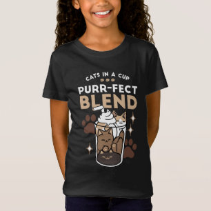 Camiseta Mezcla perfecta: diseño de café para gato y café