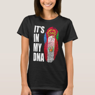 Camiseta Mezcla Peruana Y Eritrea ADN Bandera Patrimonio