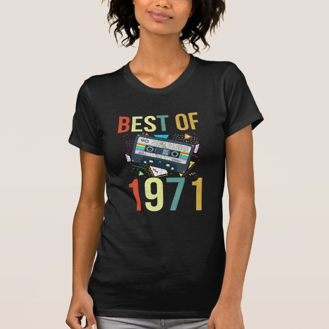 Camiseta Mezcla Retro Mejor Regalo De Casete De Cumpleaños  (Anverso)