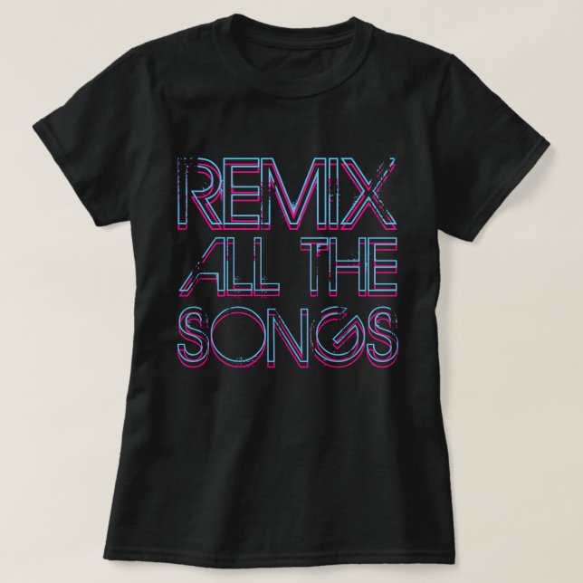 Camiseta Mezcla todas las canciones (Diseño del anverso)