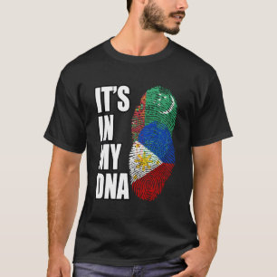 Camiseta Mezcla Turcomana Y Filipina De Bandera De Adn