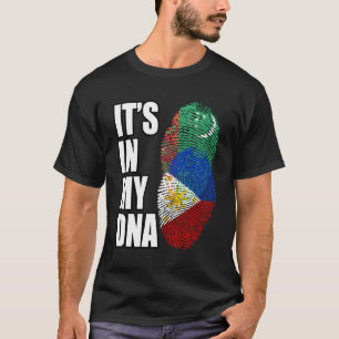 Camiseta Mezcla Turcomana Y Filipina De Bandera De Adn