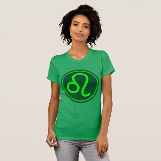 Camiseta Mezcla Verde de Leo Zodiac (Anverso completo)