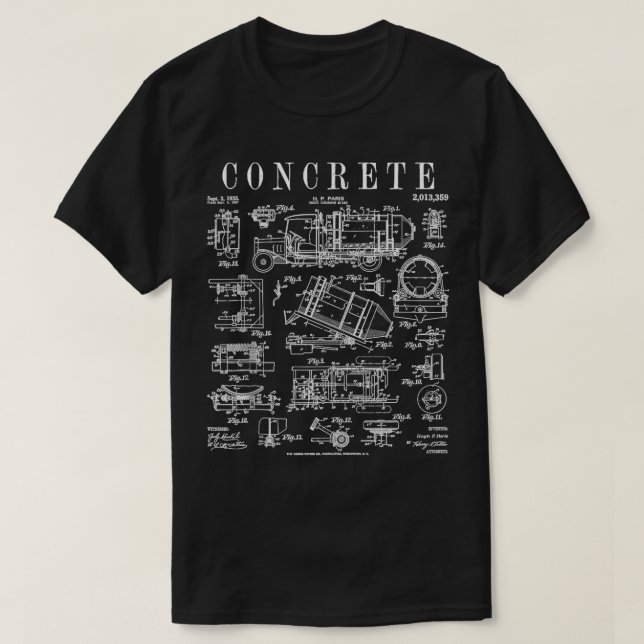 Camiseta Mezclador de cemento del conductor del camión de h (Diseño del anverso)