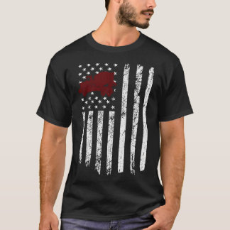 Camiseta Mezclador de hormigón Bandera Americana Cemento Pa