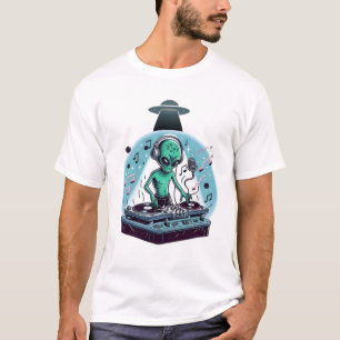 Camiseta "Mezclador de música extraterrestre DJ alienígena"