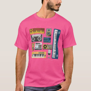 Camiseta Mezclador Dj Sintetizador Modular Músicos Sintetiz