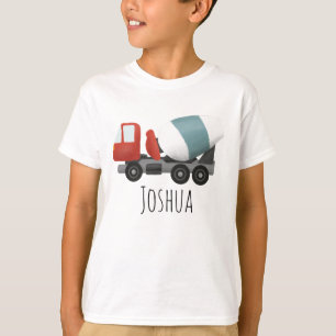 Camiseta Mezclador y nombre de cemento de construcción azul