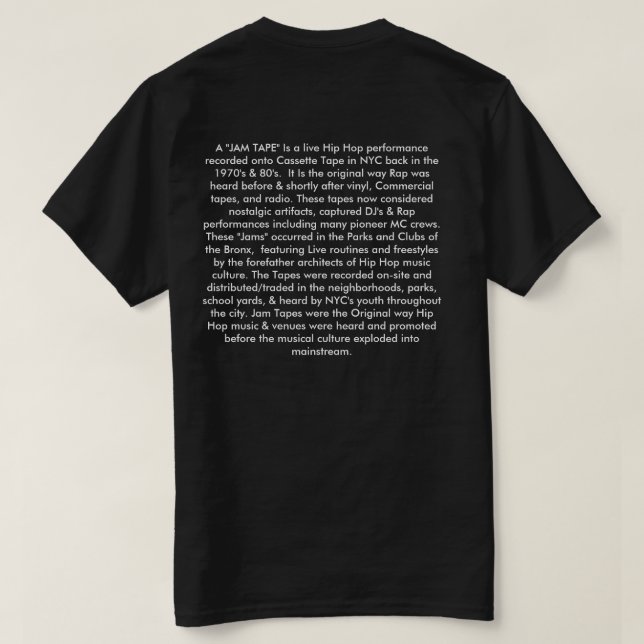 Camiseta Mezcladora de Hip Hop original (Reverso del diseño)