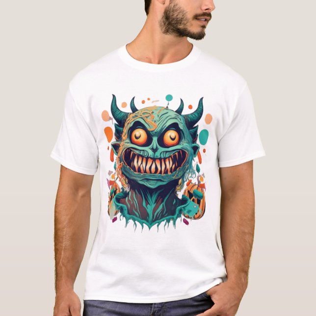 Camiseta Mezclar el animal espeluznante 143 (Anverso)