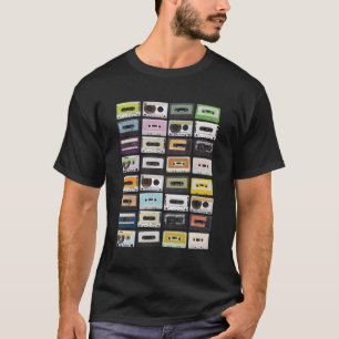 Camiseta Mezclas de cintas de cassette de música de radio d