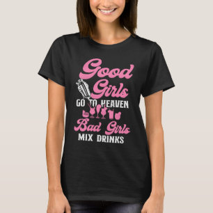 Camiseta Mezclólogo De Barman, Buenos Chicas Van Al Cielo M