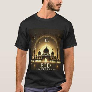 Camiseta Mezquita de Oro Eid Mubarak Camisas masculinas