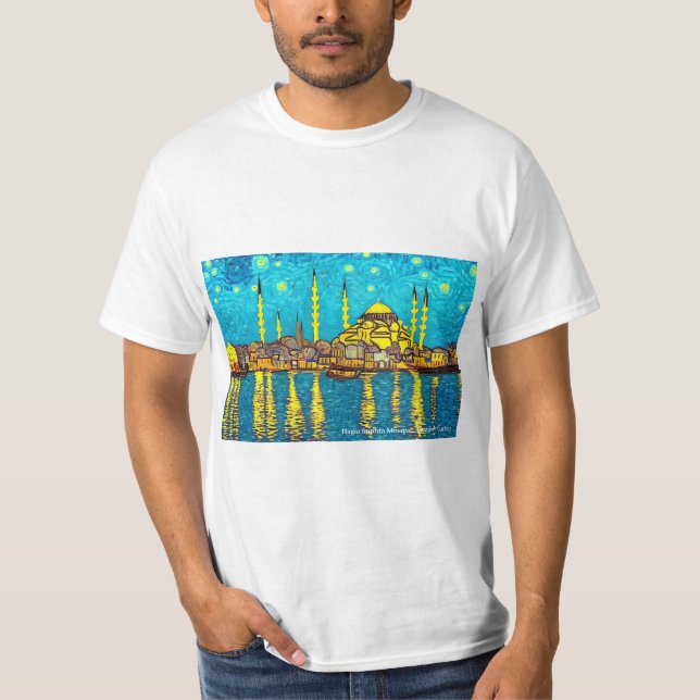 Camiseta Mezquita de Santa Sofía, Estambul, Turquía en una  (Anverso)