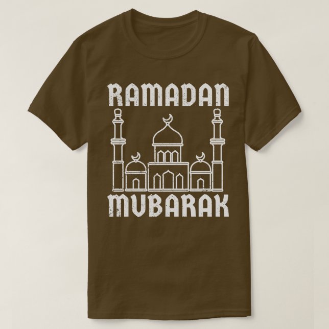 Camiseta Mezquita Islámica Ramadán Mubarak Islam Ramada mus (Diseño del anverso)