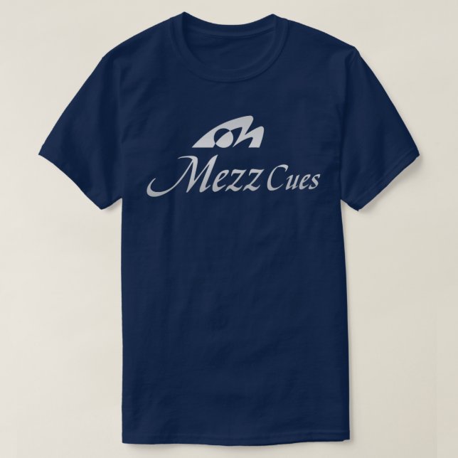 CAMISETA MEZZ CUES GRIS Y BLANCO (Diseño del anverso)
