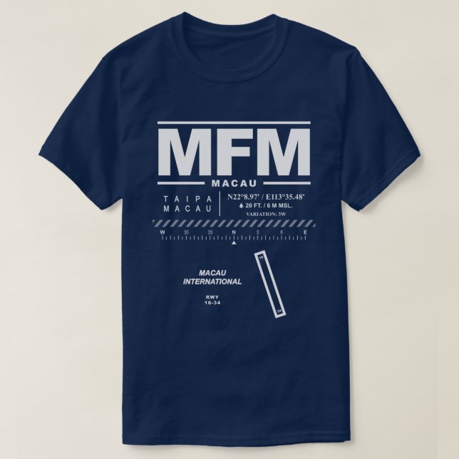 Camiseta MFM T-Shirt del Aeropuerto Internacional de Macao (Diseño del anverso)